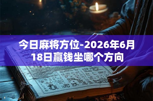 今日麻将方位-2026年6月18日赢钱坐哪个方向