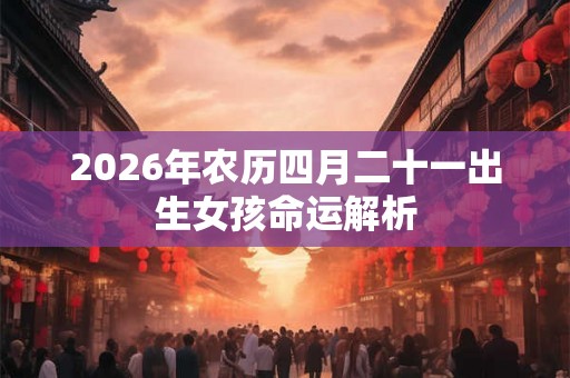 2026年农历四月二十一出生女孩命运解析