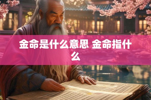 金命是什么意思 金命指什么