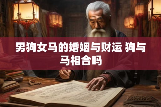 男狗女马的婚姻与财运 狗与马相合吗