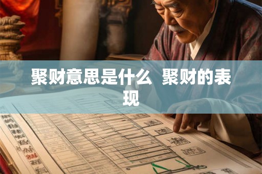 聚财意思是什么  聚财的表现