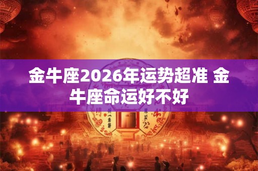 金牛座2026年运势超准 金牛座命运好不好 金牛座2026年运势超准 金牛座命运好不好