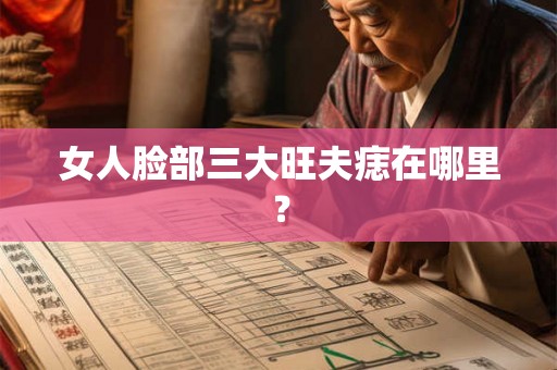女人脸部三大旺夫痣在哪里？