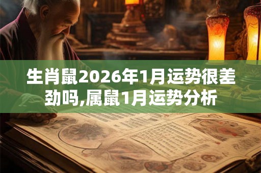 生肖鼠2026年1月运势很差劲吗,属鼠1月运势分析
