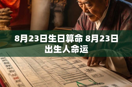 8月23日生日算命 8月23日出生人命运