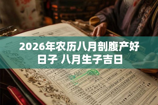 2026年农历八月剖腹产好日子 八月生子吉日