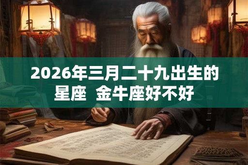 2026年三月二十九出生的星座  金牛座好不好
