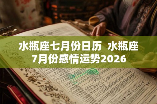 水瓶座七月份日历  水瓶座7月份感情运势2026