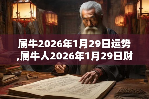 属牛2026年1月29日运势,属牛人2026年1月29日财运,生肖牛2026年1月29日运势