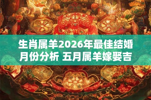 生肖属羊2026年最佳结婚月份分析 五月属羊嫁娶吉日精选