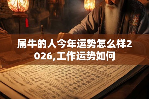 属牛的人今年运势怎么样2026,工作运势如何