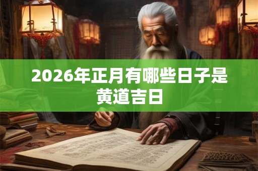 2026年正月有哪些日子是黄道吉日