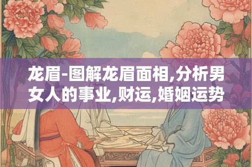 龙眉-图解龙眉面相,分析男女人的事业,财运,婚姻运势等