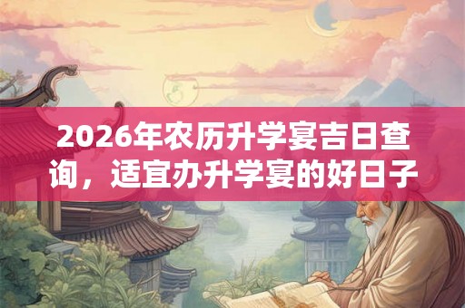 2026年农历升学宴吉日查询，适宜办升学宴的好日子