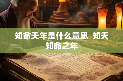 知命天年是什么意思  知天知命之年