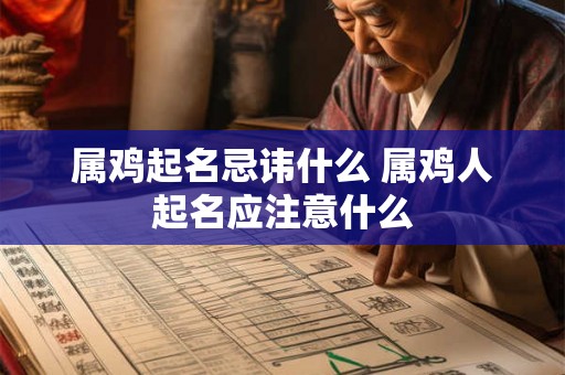 属鸡起名忌讳什么 属鸡人起名应注意什么
