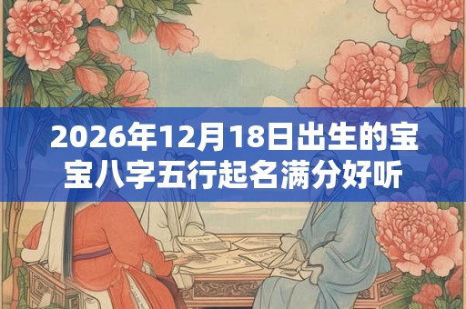 2026年12月18日出生的宝宝八字五行起名满分好听 2026年12月18日出生的宝宝八字五行起名满分好听