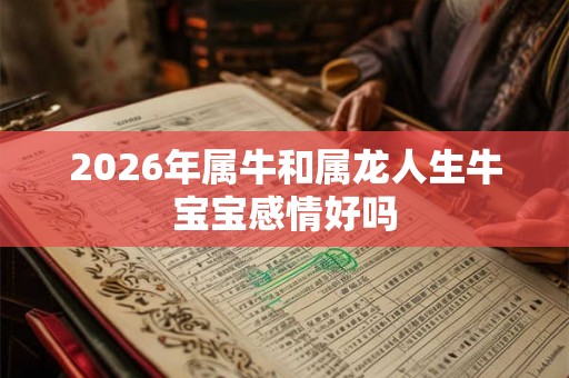 2026年属牛和属龙人生牛宝宝感情好吗