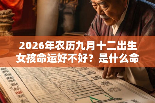 2026年农历九月十二出生女孩命运好不好?是什么命? 2026年农历九月十二出生女孩命运好不好?是什么命?