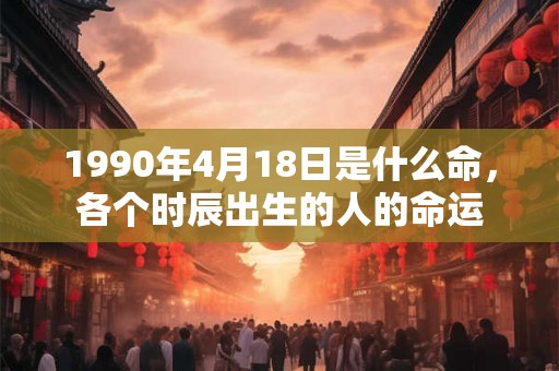 1990年4月18日是什么命，各个时辰出生的人的命运