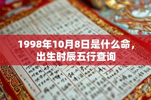 1998年10月8日是什么命,出生时辰五行查询 1998年10月8日是什么命,出生时辰五行查询