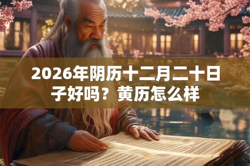 2026年阴历十二月二十日子好吗？黄历怎么样