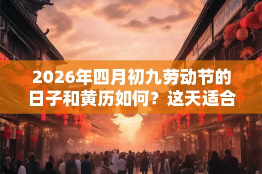 2026年四月初九劳动节的日子和黄历如何？这天适合签约吗？