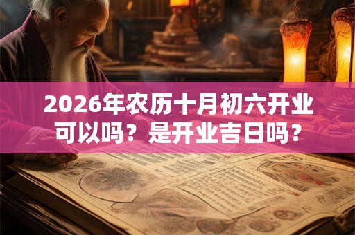 2026年农历十月初六开业可以吗？是开业吉日吗？