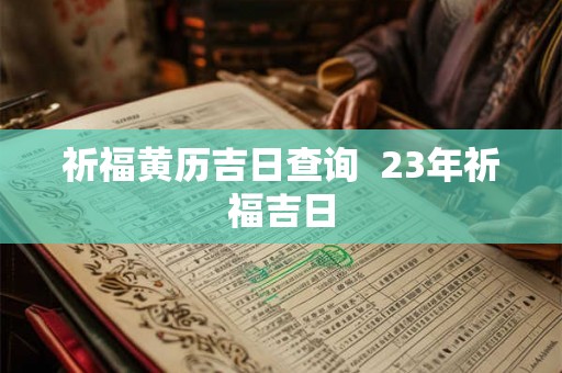 祈福黄历吉日查询  23年祈福吉日