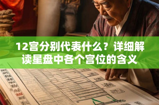 12宫分别代表什么？详细解读星盘中各个宫位的含义