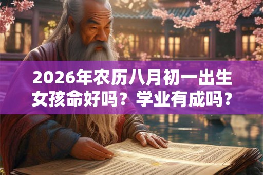 2026年农历八月初一出生女孩命好吗？学业有成吗？