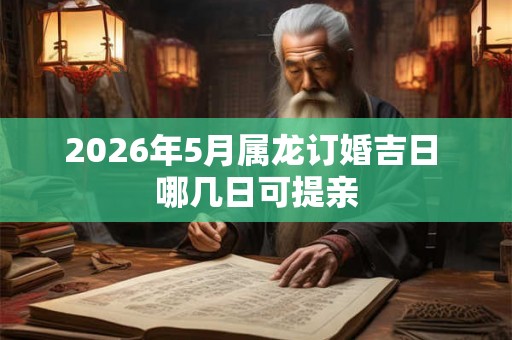 2026年5月属龙订婚吉日 哪几日可提亲