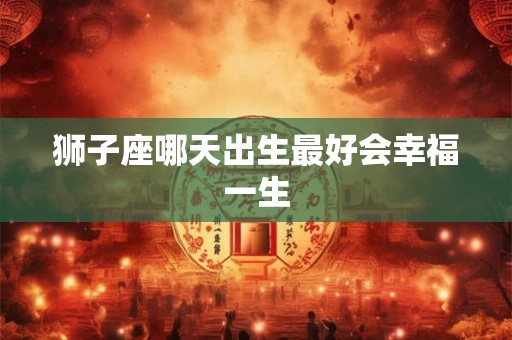 狮子座哪天出生最好会幸福一生