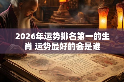 2026年运势排名第一的生肖 运势最好的会是谁