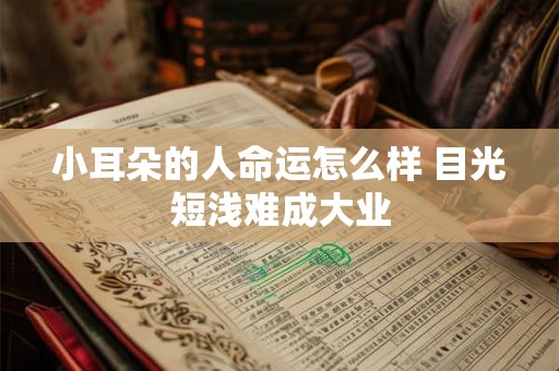 小耳朵的人命运怎么样 目光短浅难成大业
