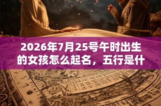 2026年7月25号午时出生的女孩怎么起名，五行是什么？