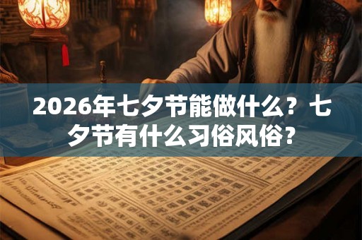 2026年七夕节能做什么？七夕节有什么习俗风俗？
