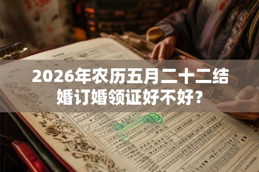 2026年农历五月二十二结婚订婚领证好不好？