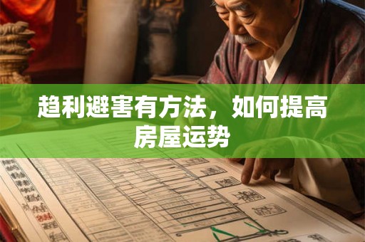 趋利避害有方法,如何提高房屋运势 趋利避害有方法,如何提高房屋运势