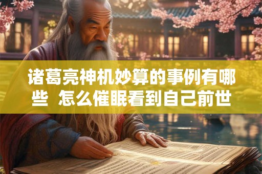 诸葛亮神机妙算的事例有哪些  怎么催眠看到自己前世的记忆