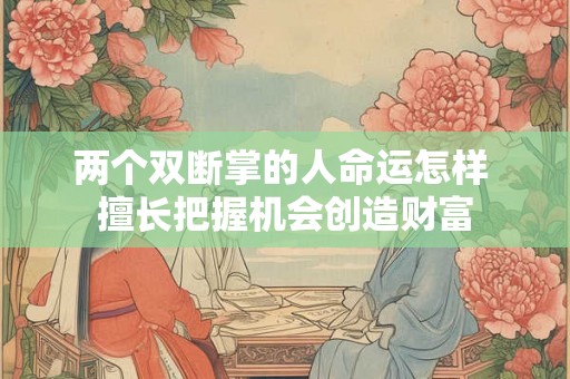 两个双断掌的人命运怎样 擅长把握机会创造财富