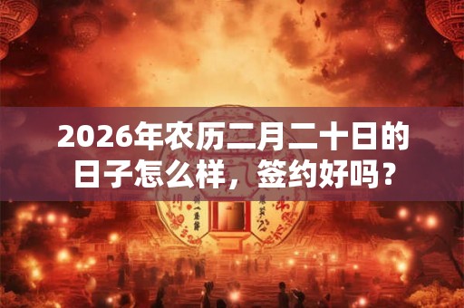 2026年农历二月二十日的日子怎么样，签约好吗？