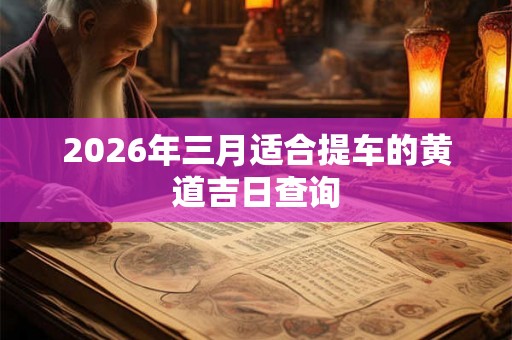 2026年三月适合提车的黄道吉日查询