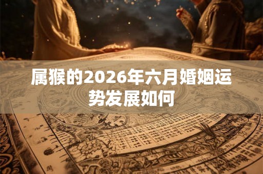 属猴的2026年六月婚姻运势发展如何