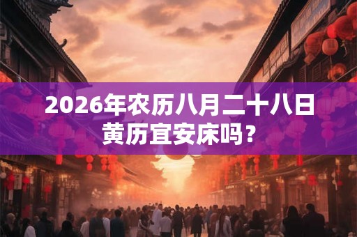 2026年农历八月二十八日黄历宜安床吗？
