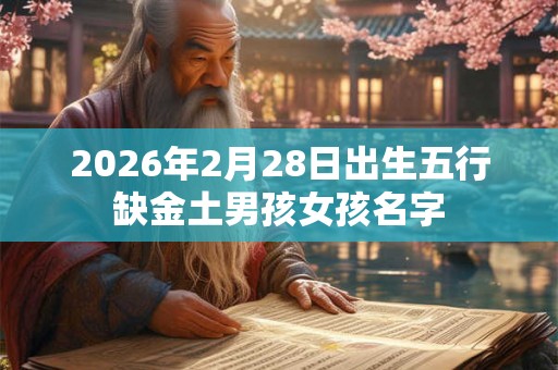 2026年2月28日出生五行缺金土男孩女孩名字 2026年2月28日出生五行缺金土男孩女孩名字