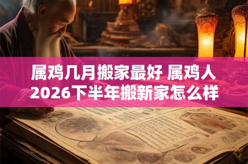 属鸡几月搬家最好 属鸡人2026下半年搬新家怎么样