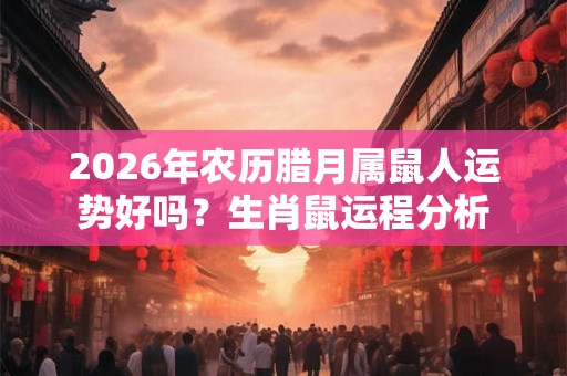 2026年农历腊月属鼠人运势好吗？生肖鼠运程分析