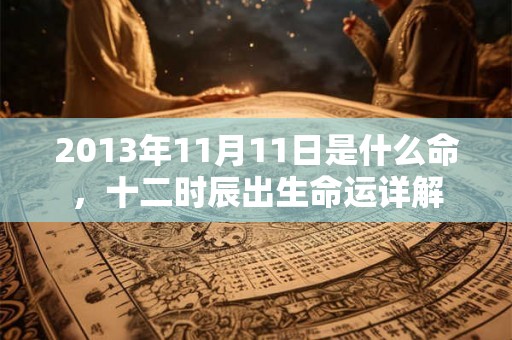 2013年11月11日是什么命，十二时辰出生命运详解
