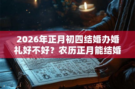 2026年正月初四结婚办婚礼好不好？农历正月能结婚吗？